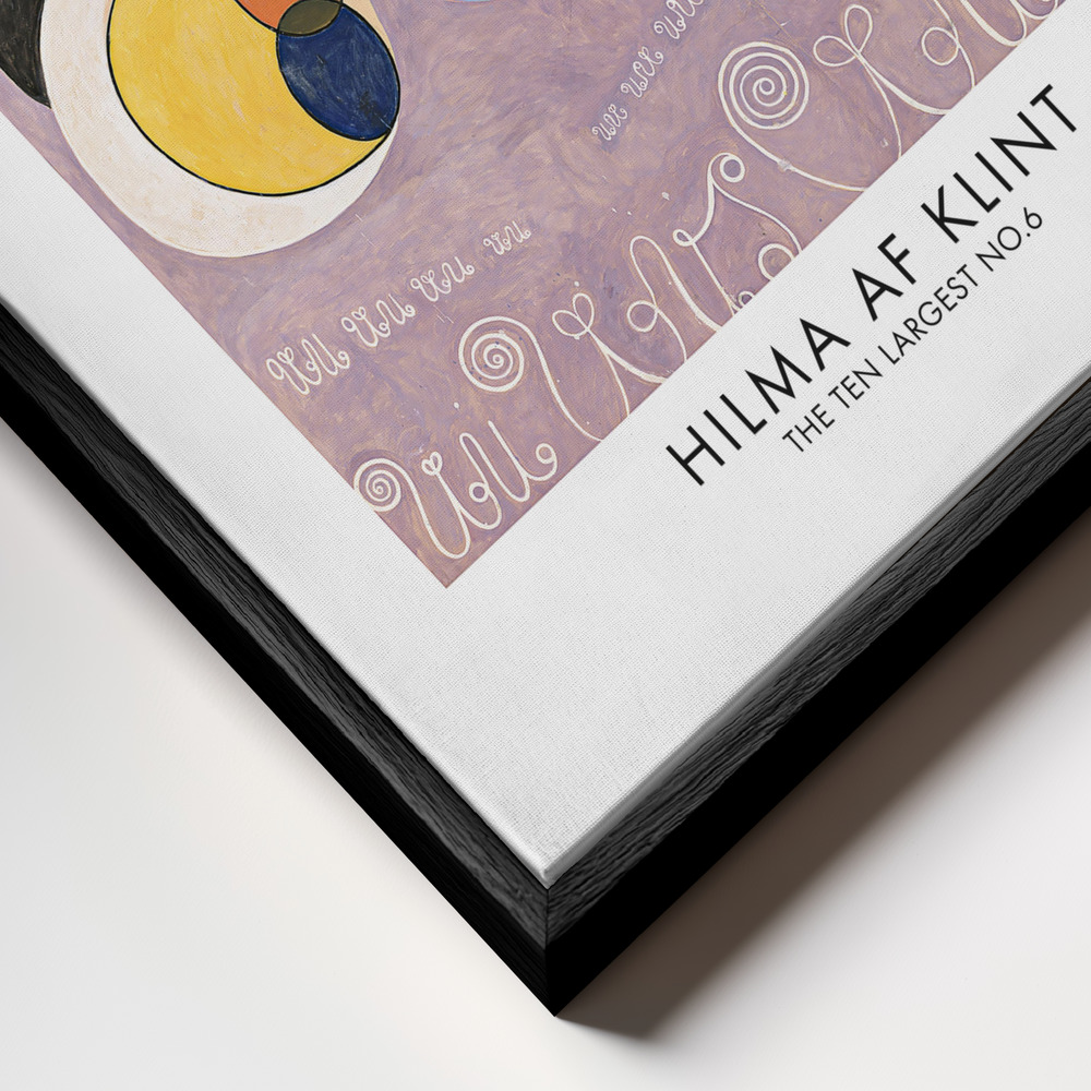 Canvas taulu - The Ten Largest No.6 Juliste - kehys lähikuvassa - musta kehys