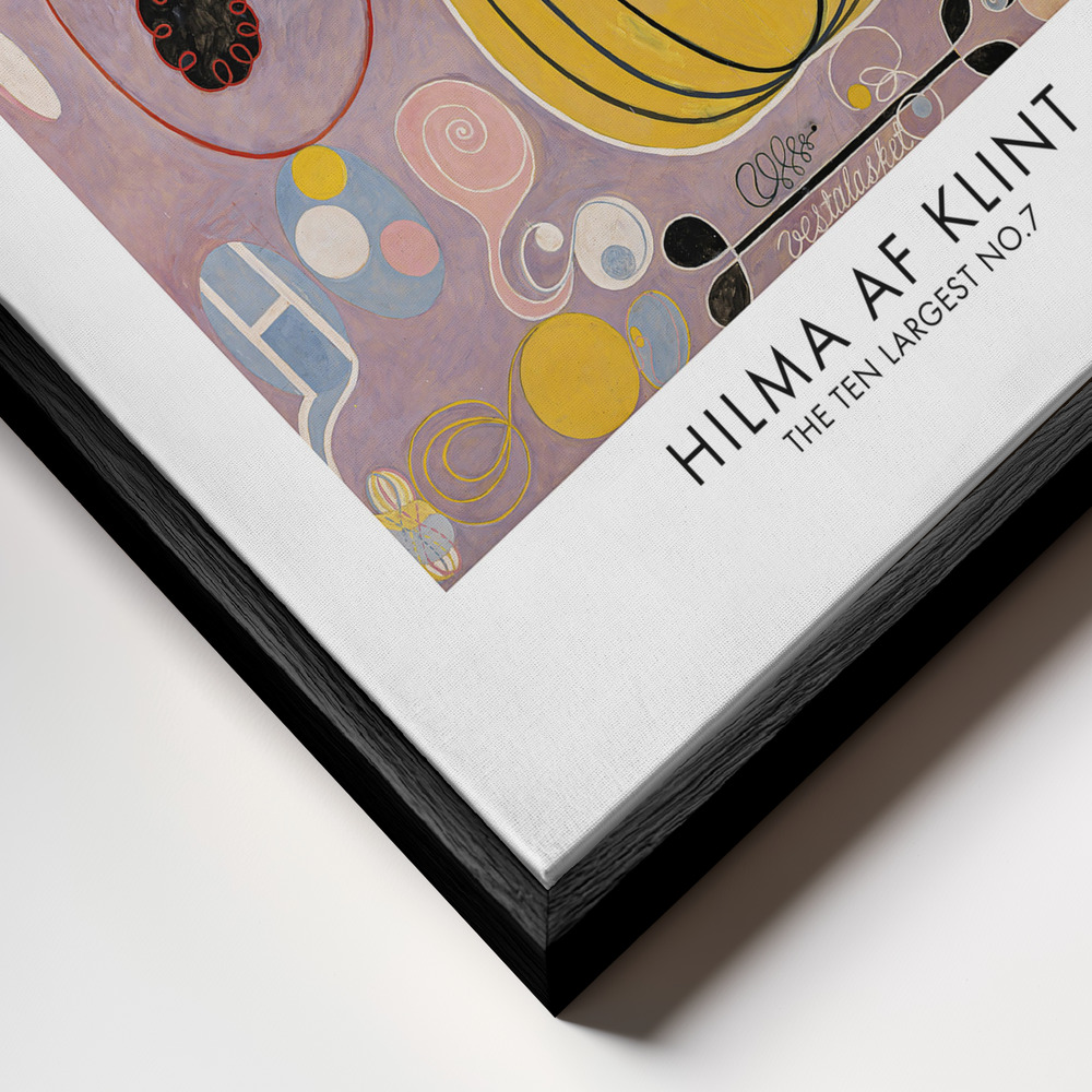Canvas taulu - The Ten Largest No.7 Juliste - kehys lähikuvassa - musta kehys