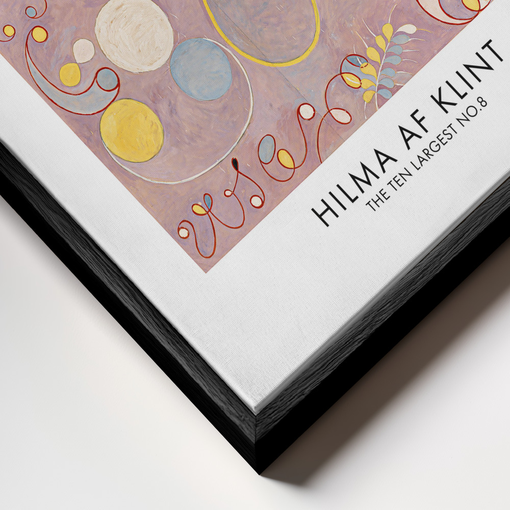 Canvas taulu - The Ten Largest No.8 Juliste - kehys lähikuvassa - musta kehys