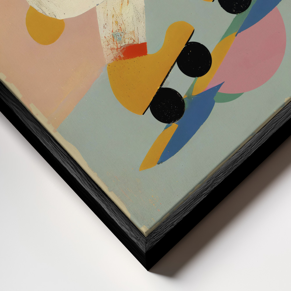 Canvas print - Skating Bunny frame close up - black frame