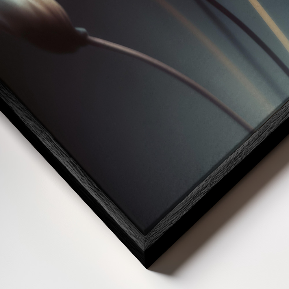 Canvas print - Growing At Night frame close up - black frame