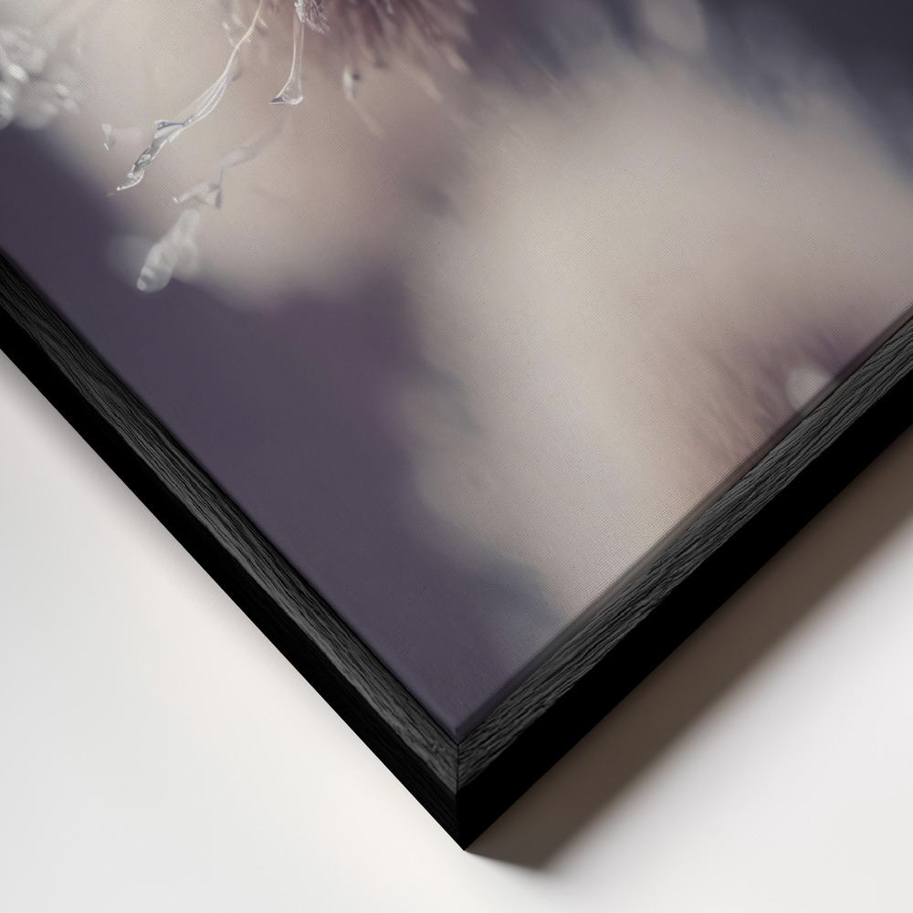 Canvas print - Purple Fragility frame close up - black frame