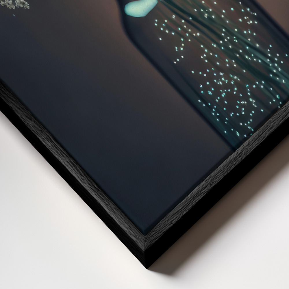 Canvas print - Sparkling Vase frame close up - black frame