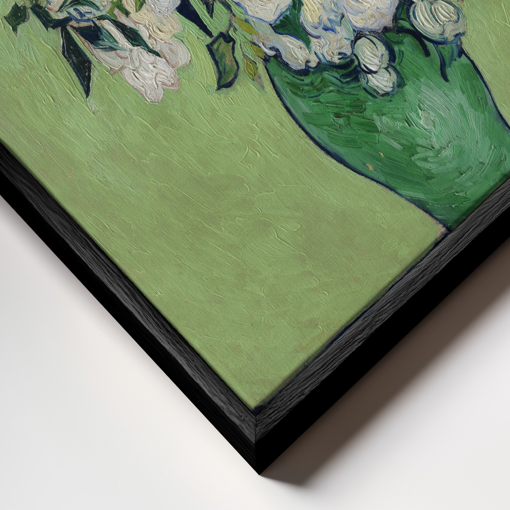 Canvas taulu - Roses kehys lähikuvassa - musta kehys