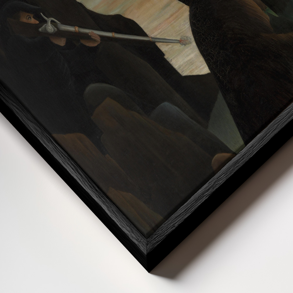 Canvas taulu - Mauvaise Surprise kehys lähikuvassa - musta kehys