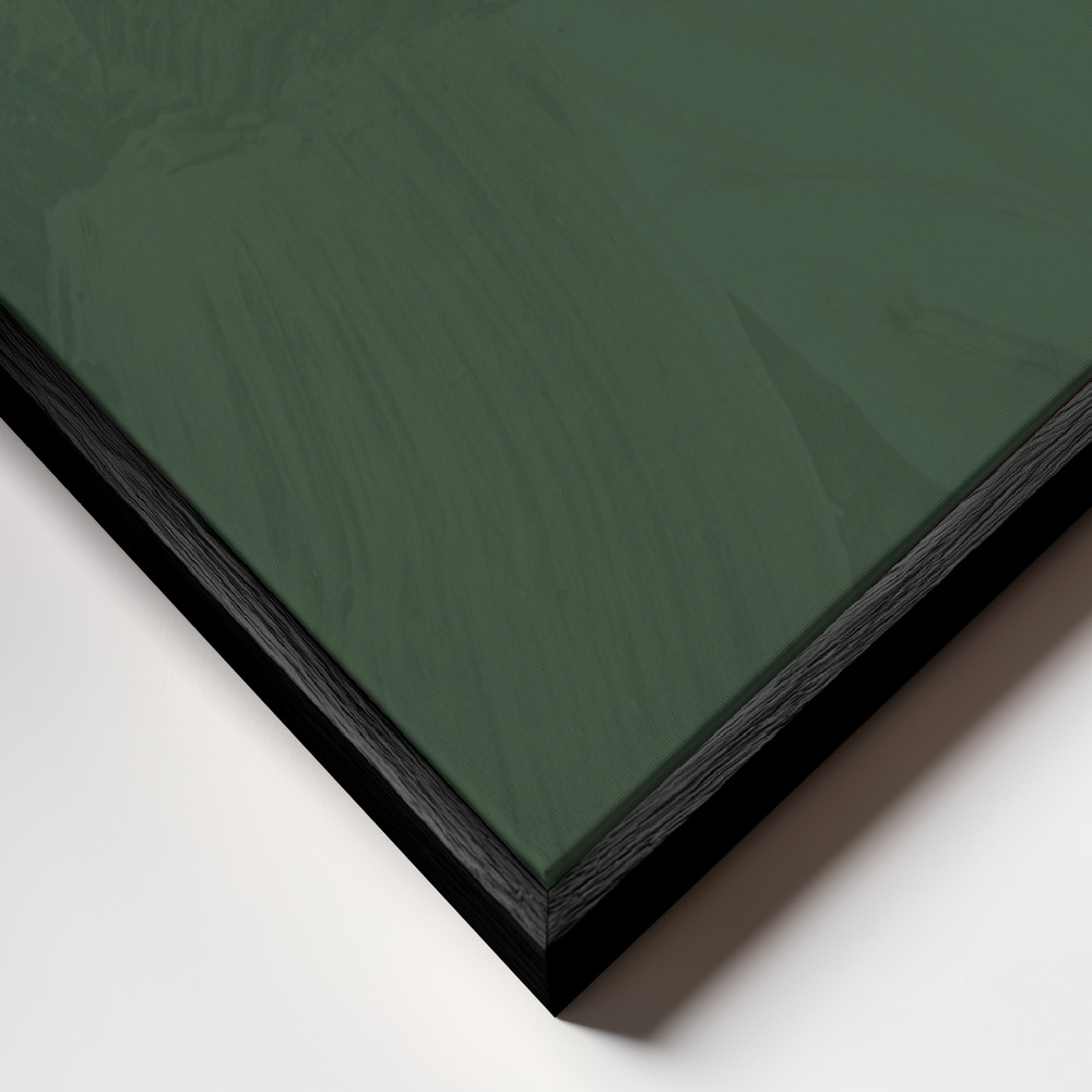 Canvas taulu - Green Abstract kehys lähikuvassa - musta kehys