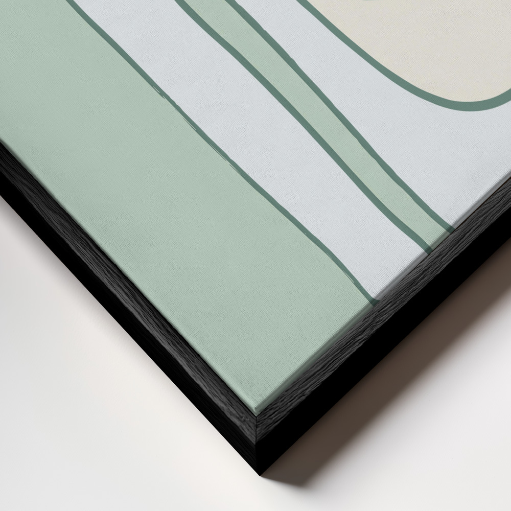 Canvas schilderi - Shoe Green frame close-up - zwart frame