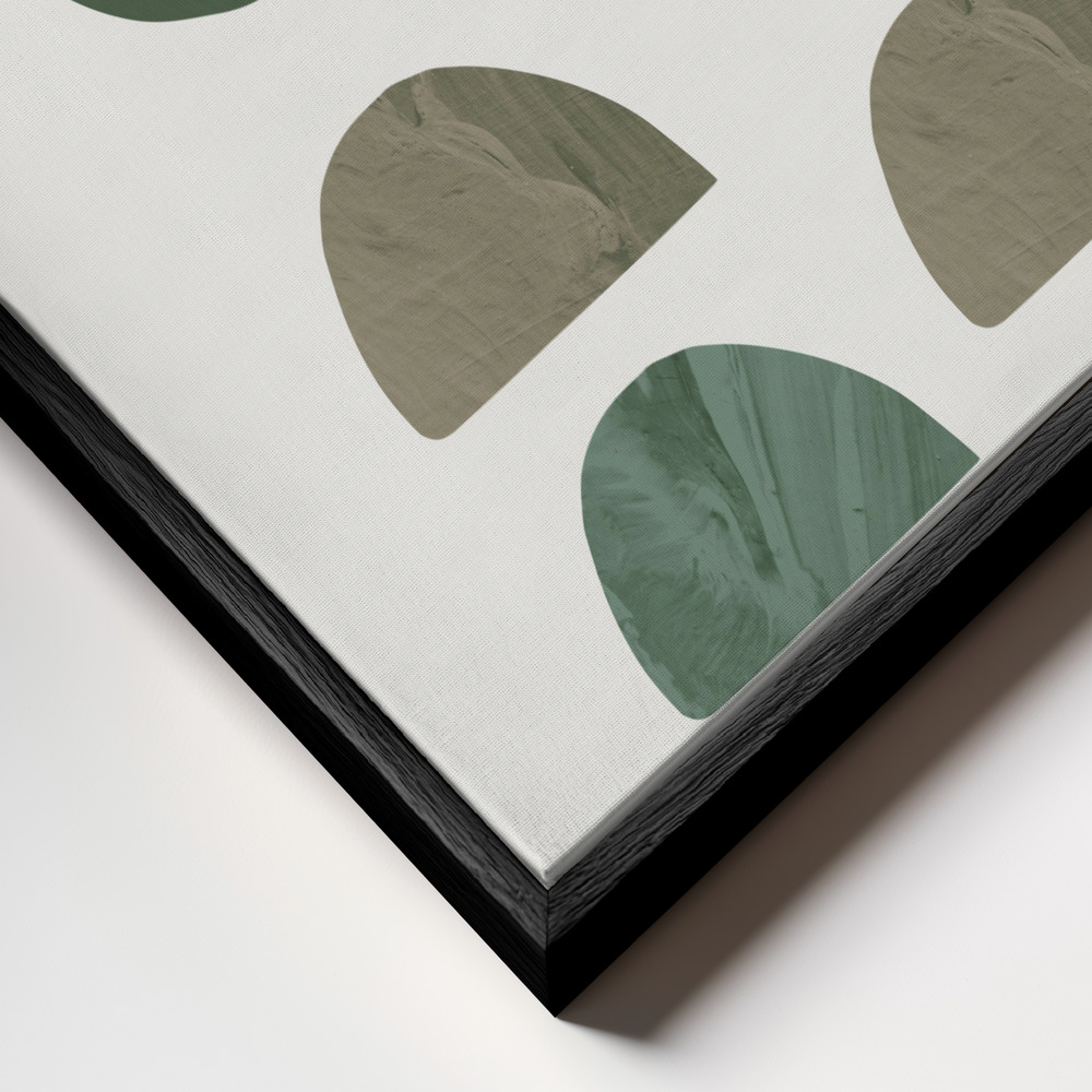 Canvas schilderi - Collage Green frame close-up - zwart frame