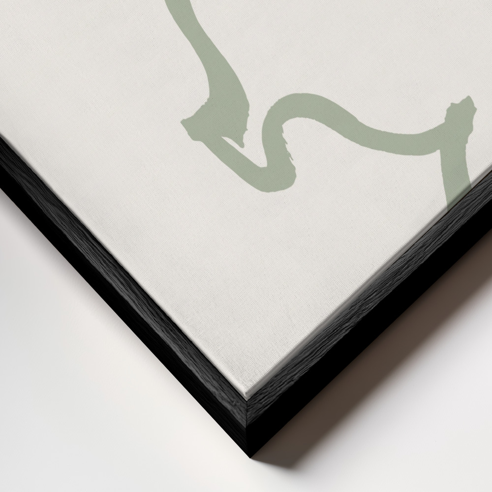 Canvas schilderi - Eye Green frame close-up - zwart frame