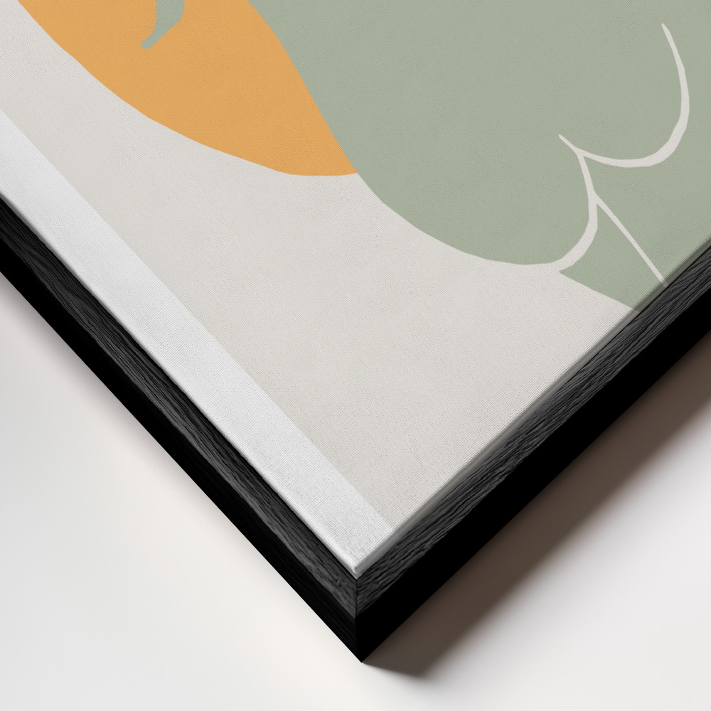 Canvas schilderi - Green Woman frame close-up - zwart frame
