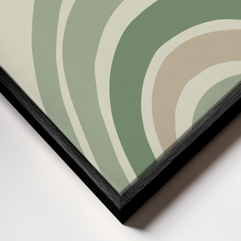 Canvas schilderi - Green Rainbow frame close-up - zwart frame