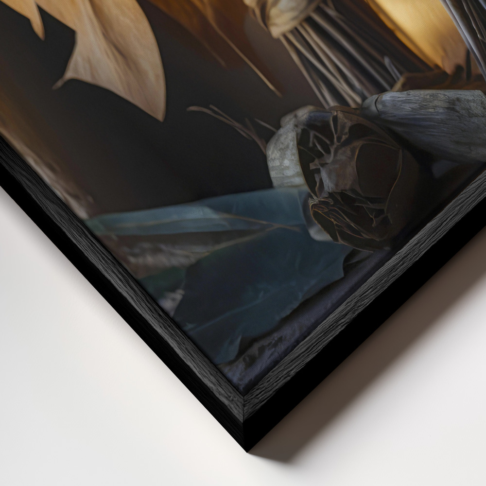 Toile - Still Life Impressions No 13 cadre en gros plan - cadre noir