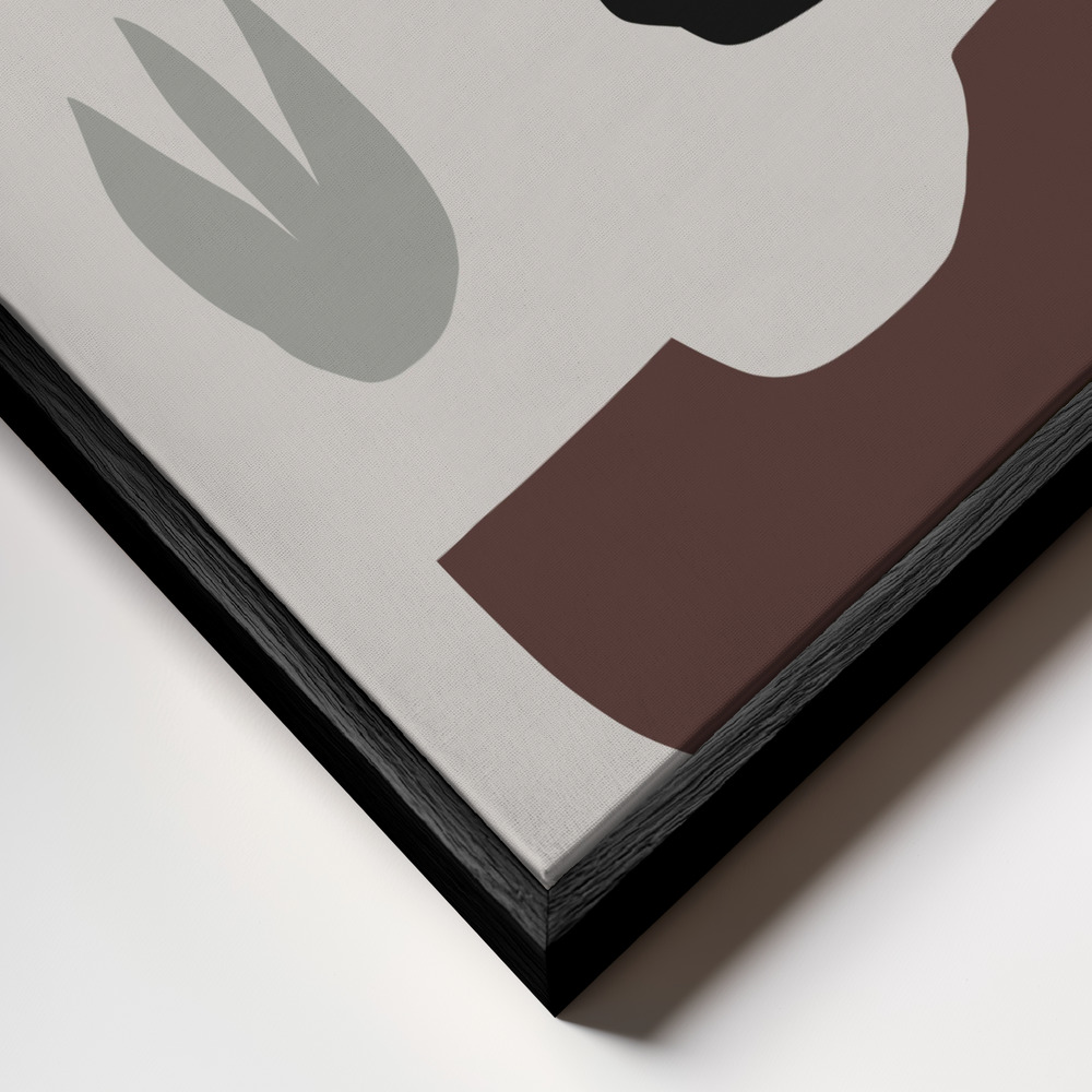 Canvas print - Shapes frame close up - black frame