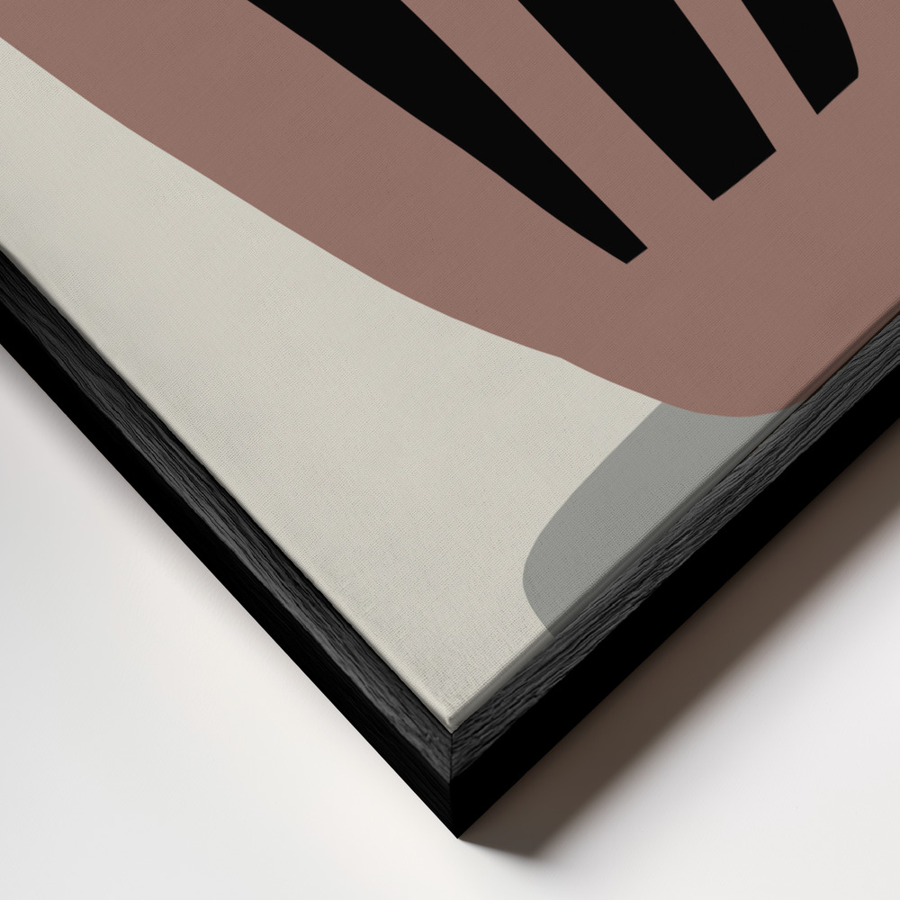 Toile - Plant Cutting cadre en gros plan - cadre noir