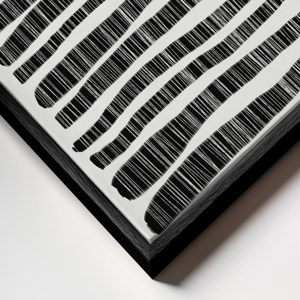 Canvas print - Lines frame close up - black frame