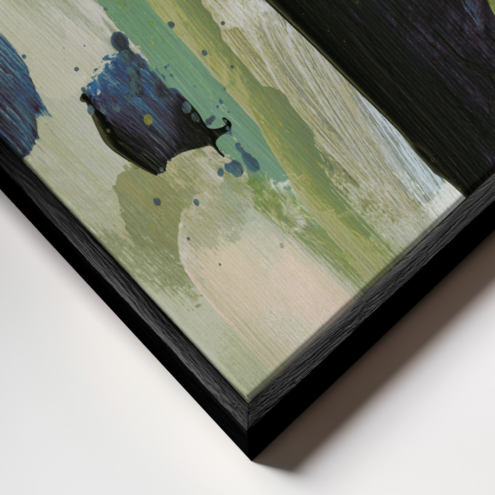 Canvas schilderi - Waterfall frame close-up - zwart frame