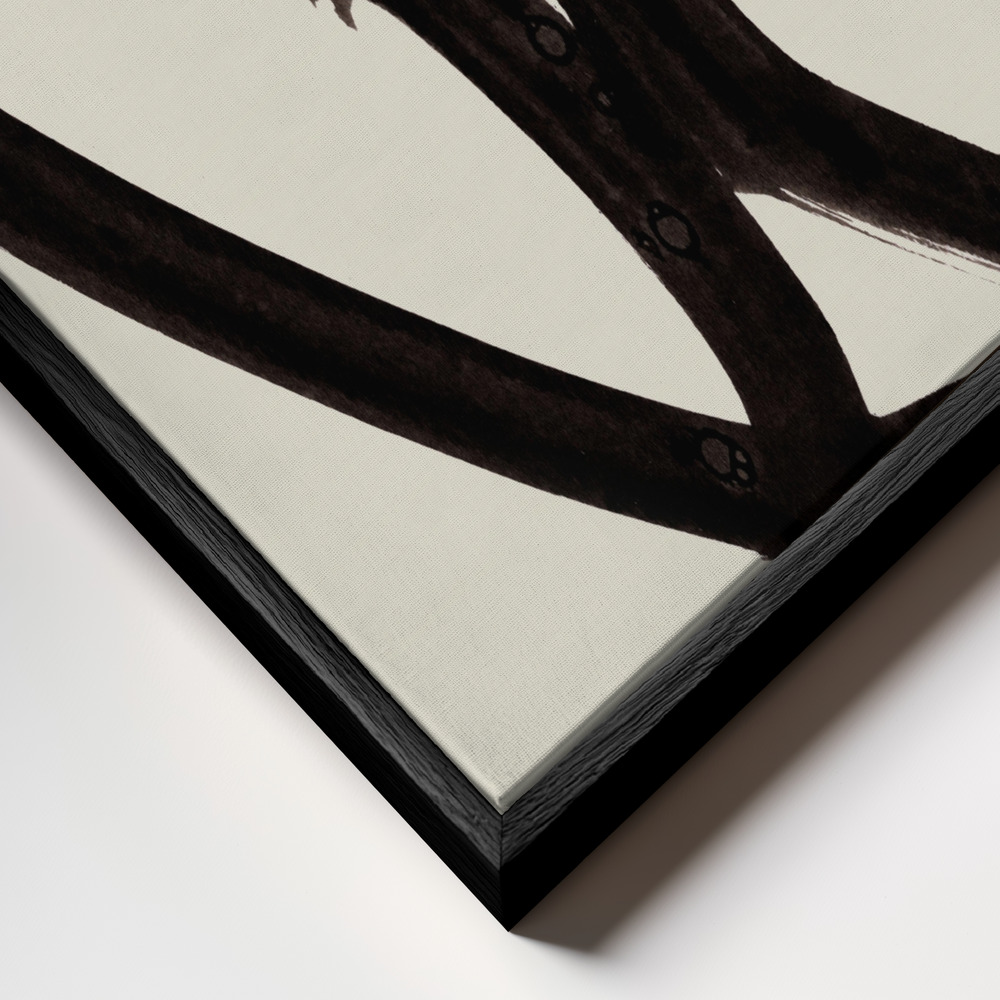 Toile - Atienne cadre en gros plan - cadre noir