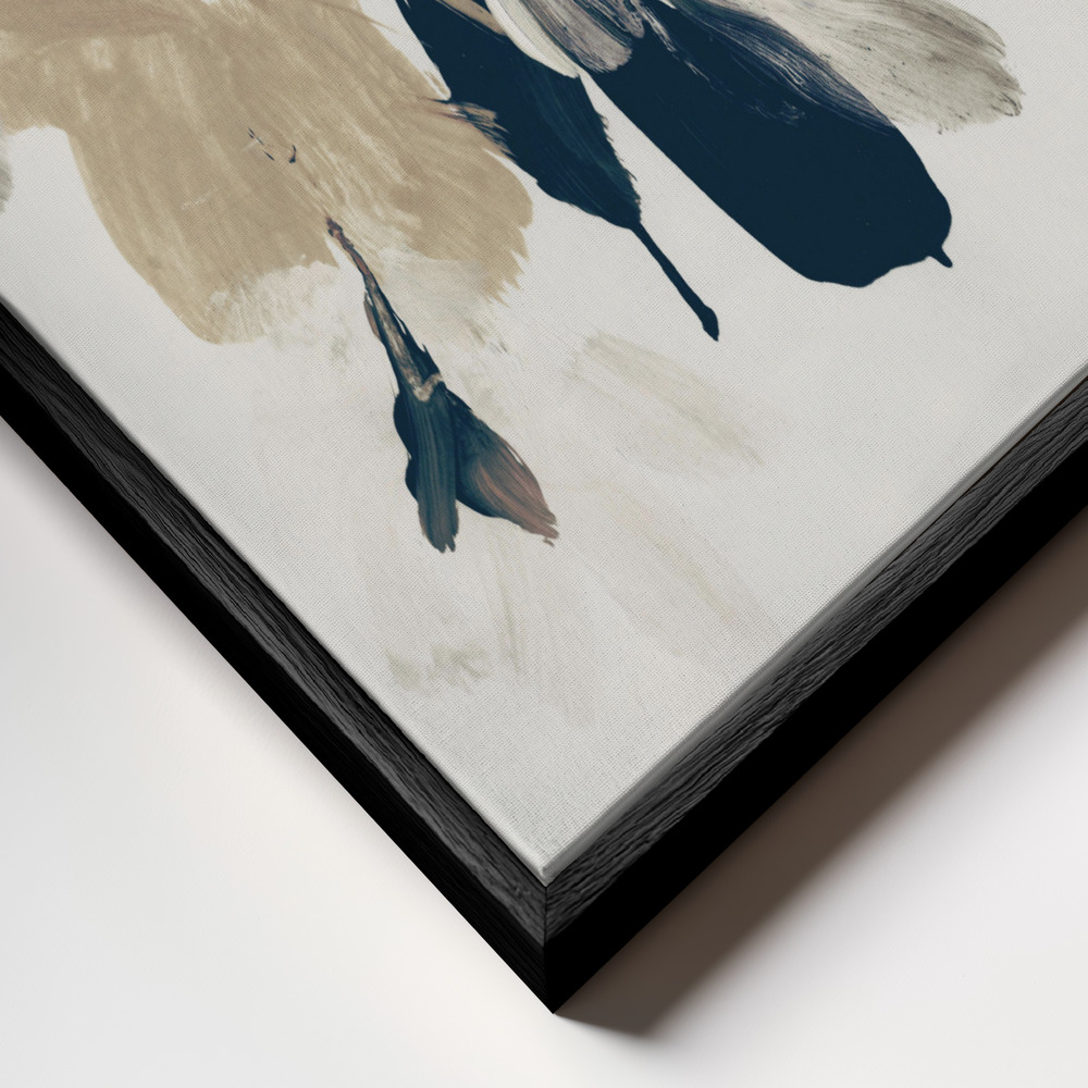 Canvas print - Summer View No2 frame close up - black frame