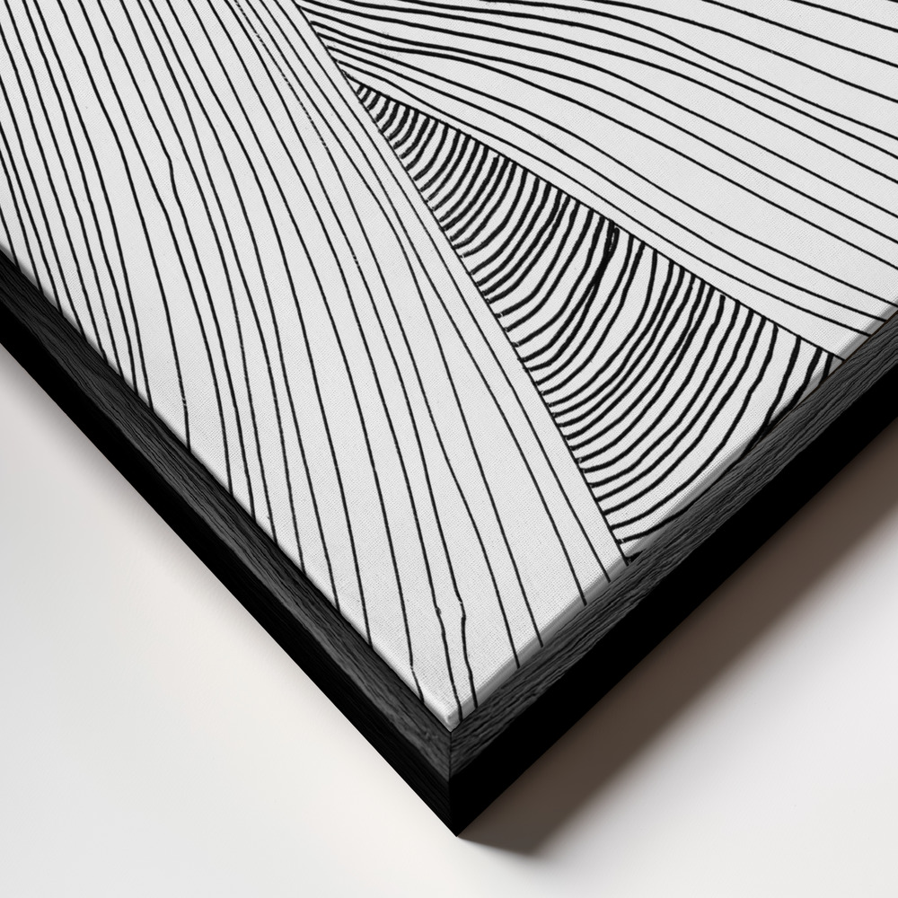 Canvas schilderi - Waves frame close-up - zwart frame
