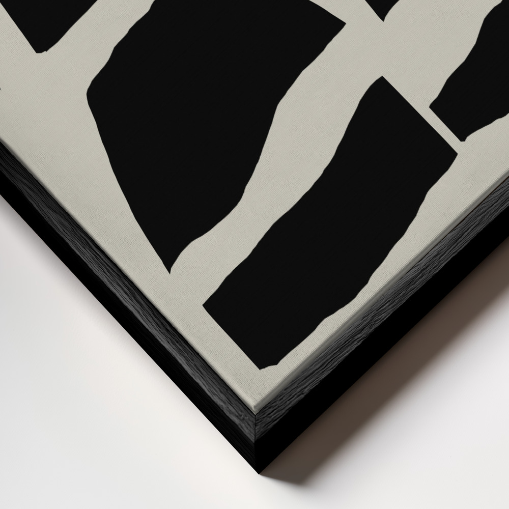 Toile - Pieces cadre en gros plan - cadre noir