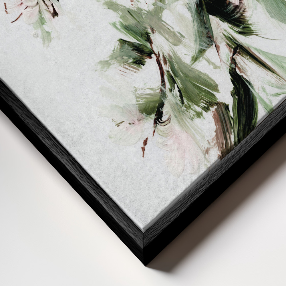 Canvas print - Bloom frame close up - black frame