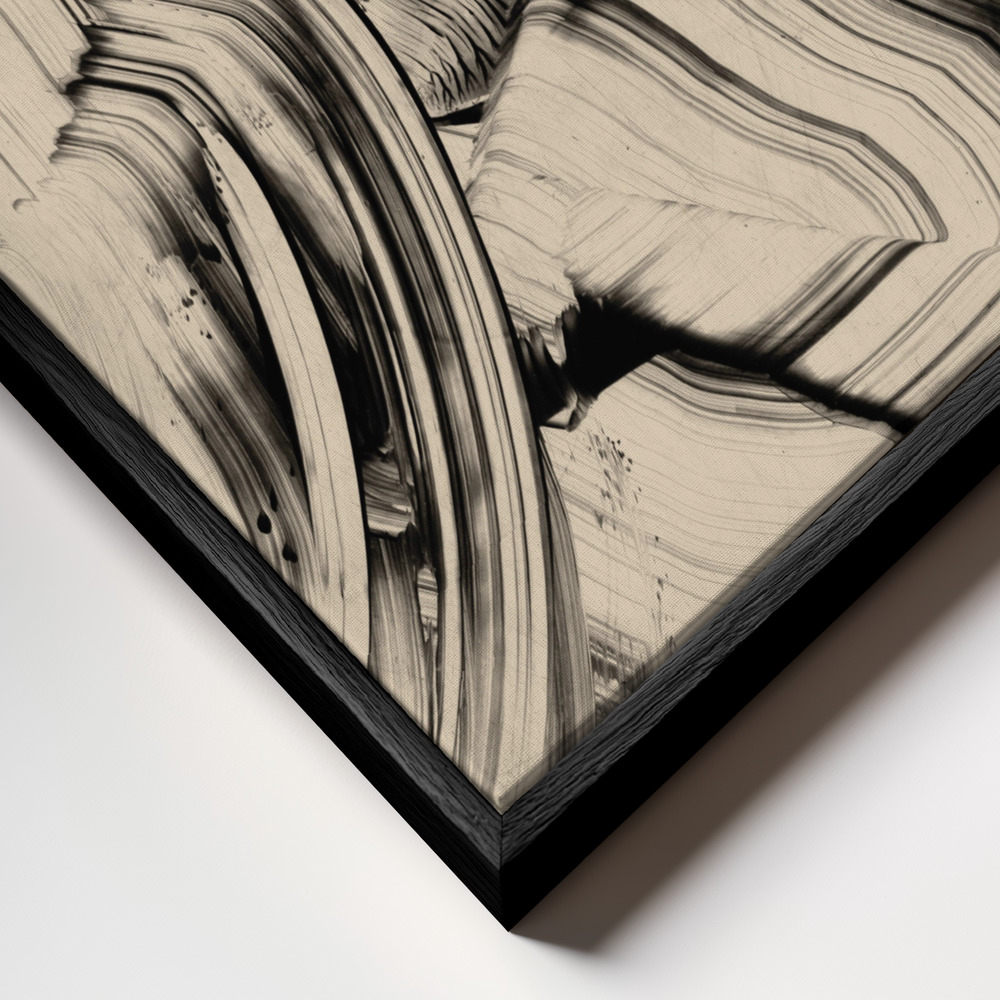 Toile - Tornado cadre en gros plan - cadre noir