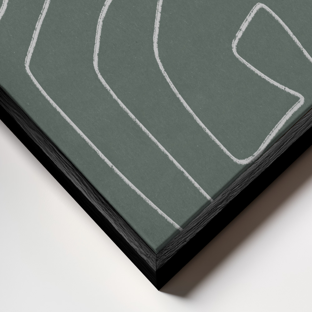 Toile - Labyrinth cadre en gros plan - cadre noir
