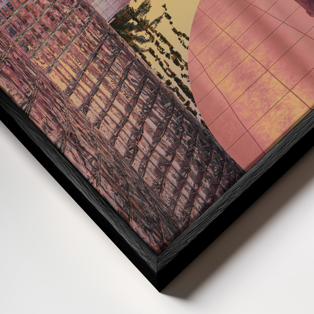 Canvas print - INDOOR POOL frame close up - black frame