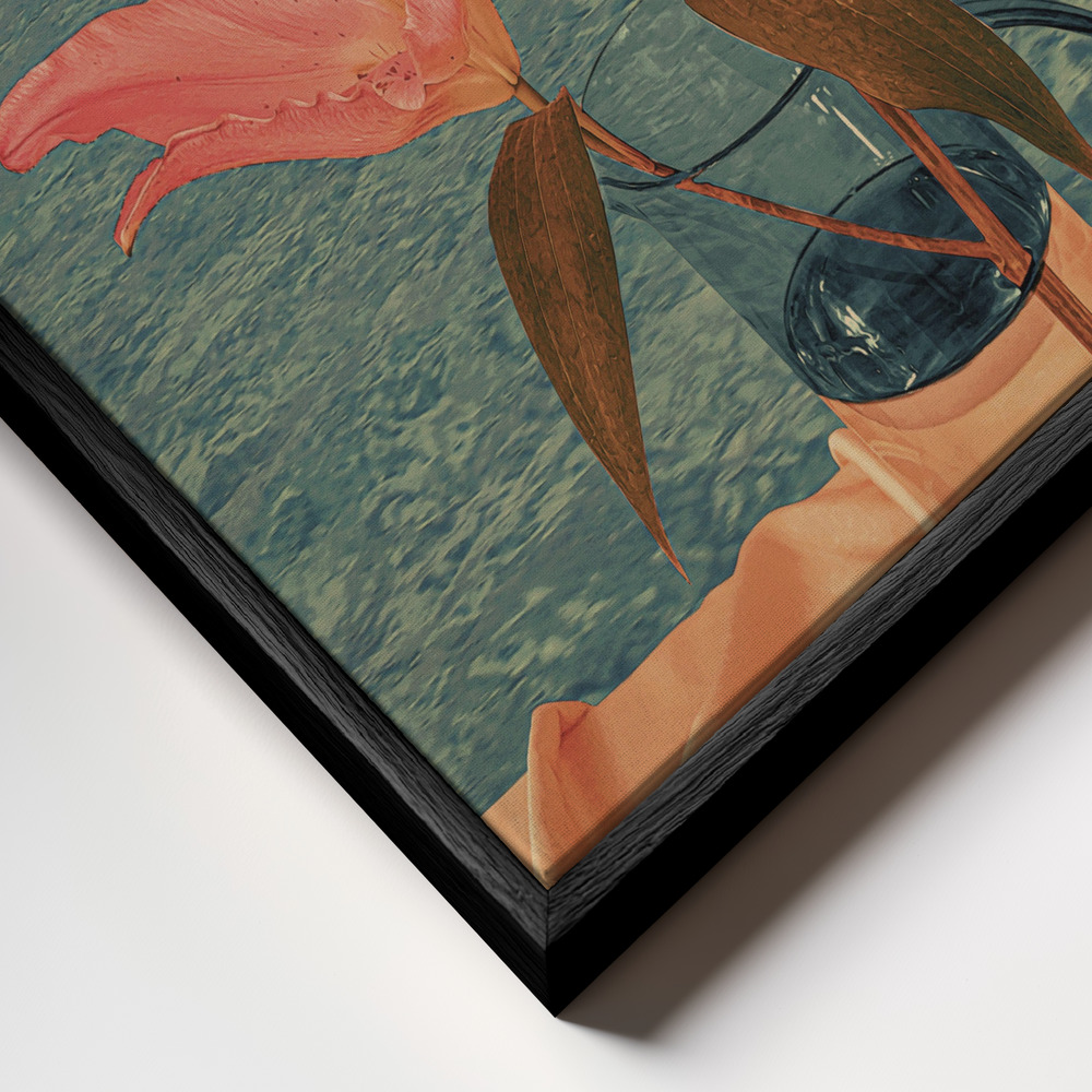 Toile - STILL LIFE cadre en gros plan - cadre noir