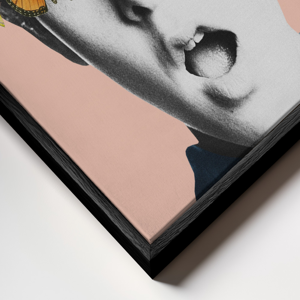 Canvas schilderi - Twiggy surprise frame close-up - zwart frame