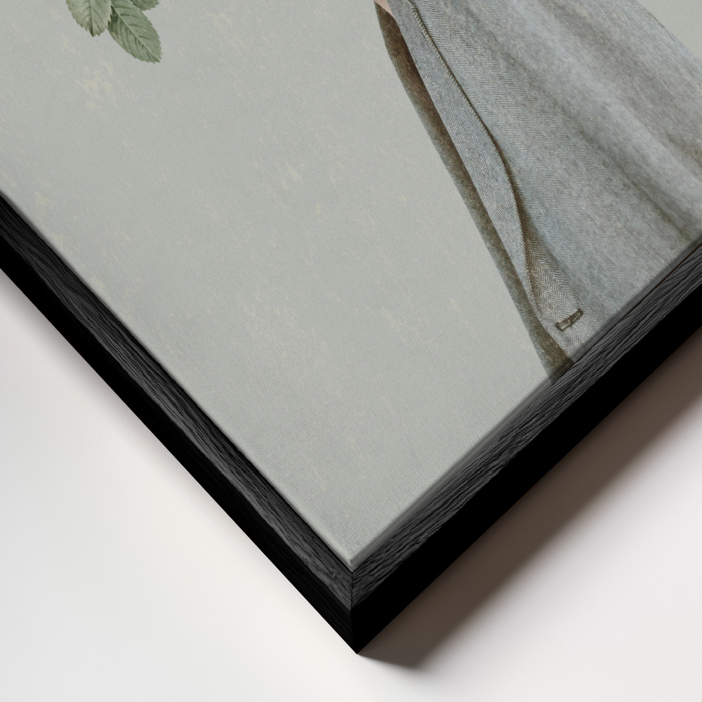 Canvas schilderi - Yellow bouquet frame close-up - zwart frame