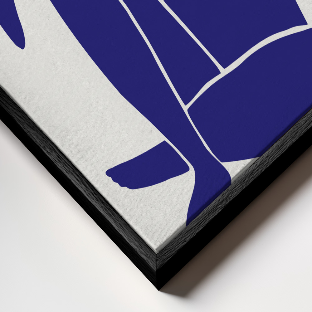 Leinwandbild - Figure Bleu rahmen Nahaufnahme - schwarzer Rahmen