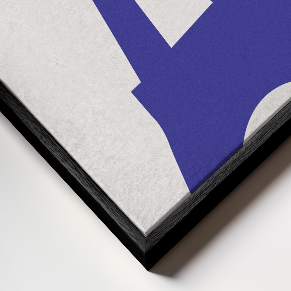 Lienzo - Eiffel Bleu primer plano del marco - marco negro