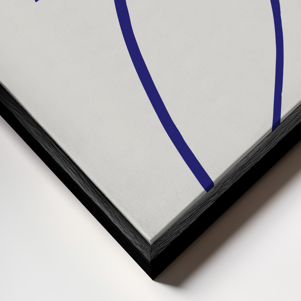 Leinwandbild - Nude Blue rahmen Nahaufnahme - schwarzer Rahmen