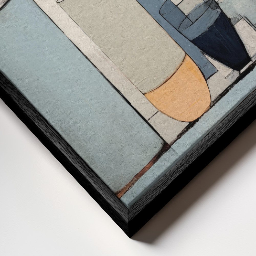 Canvas print - Pastel Still Life frame close up - black frame