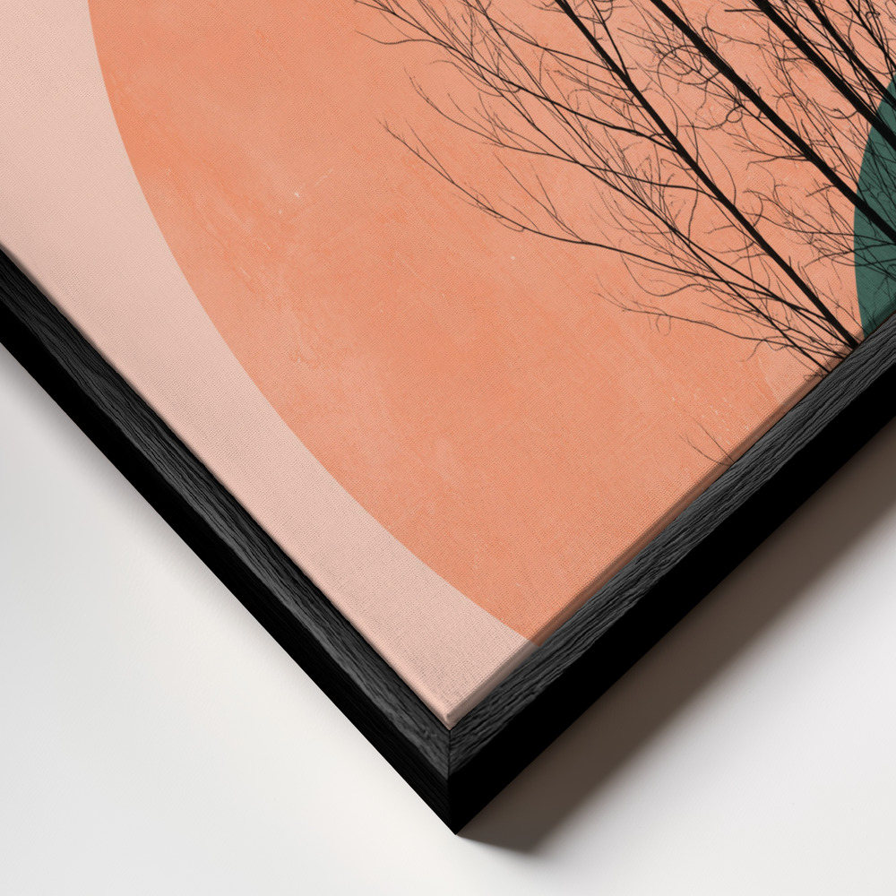 Canvas schilderi - Sunset Memories frame close-up - zwart frame