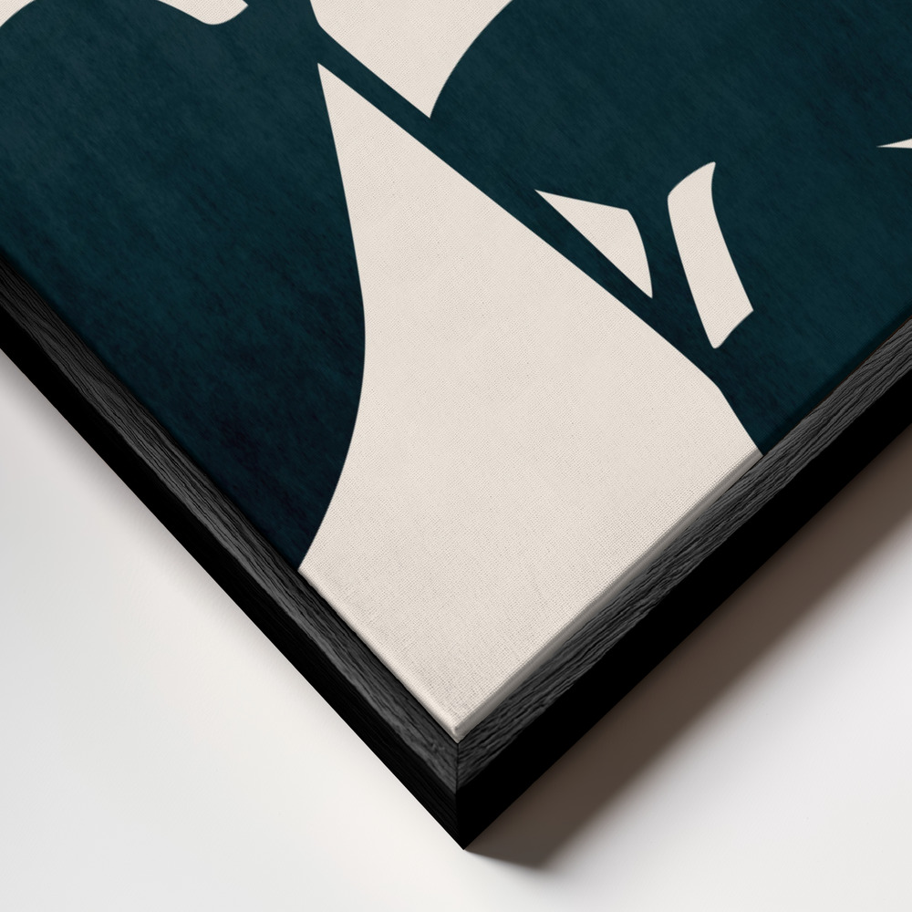 Canvas schilderi - Japanese Bird frame close-up - zwart frame