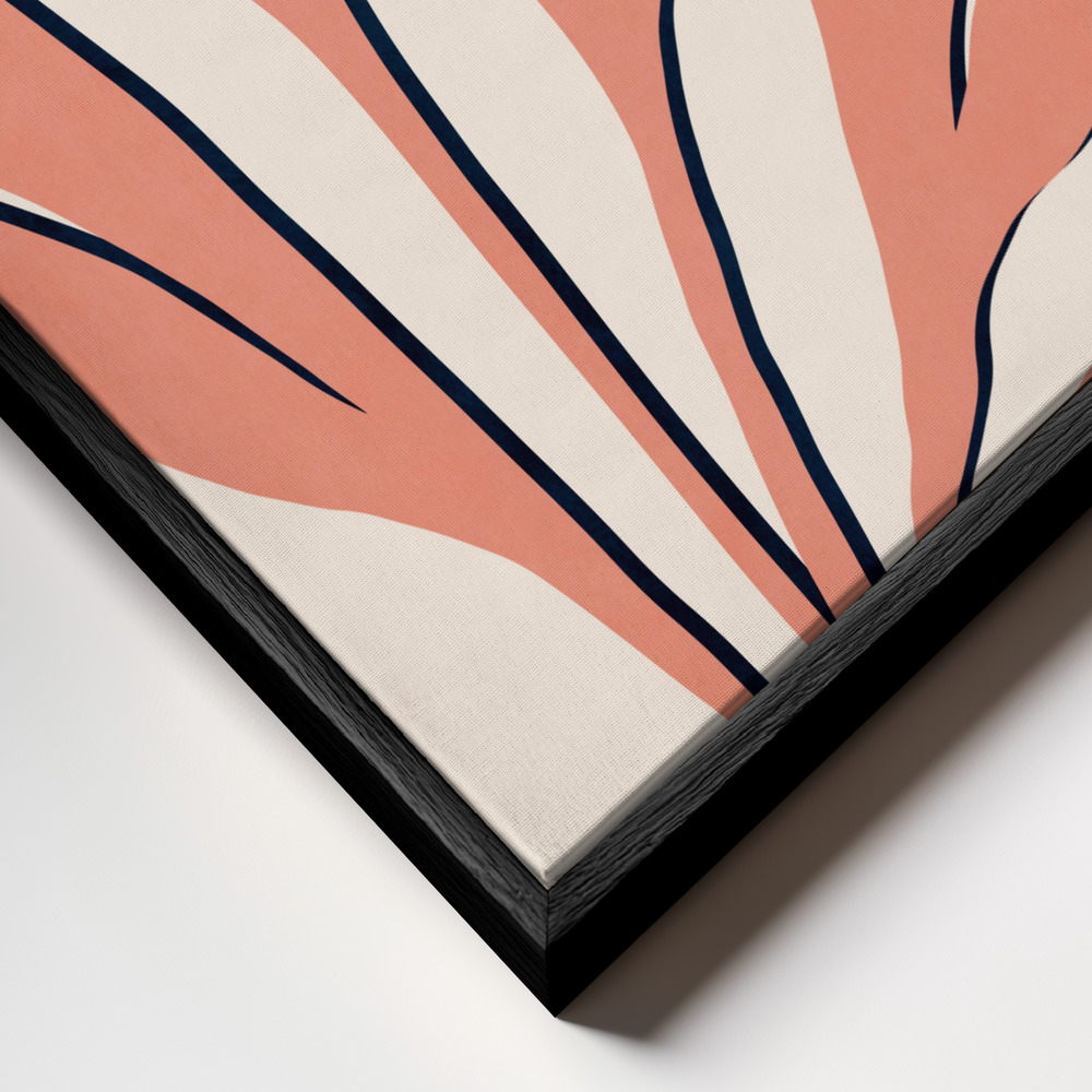 Canvas print - Ophelia   Rosé frame close up - black frame