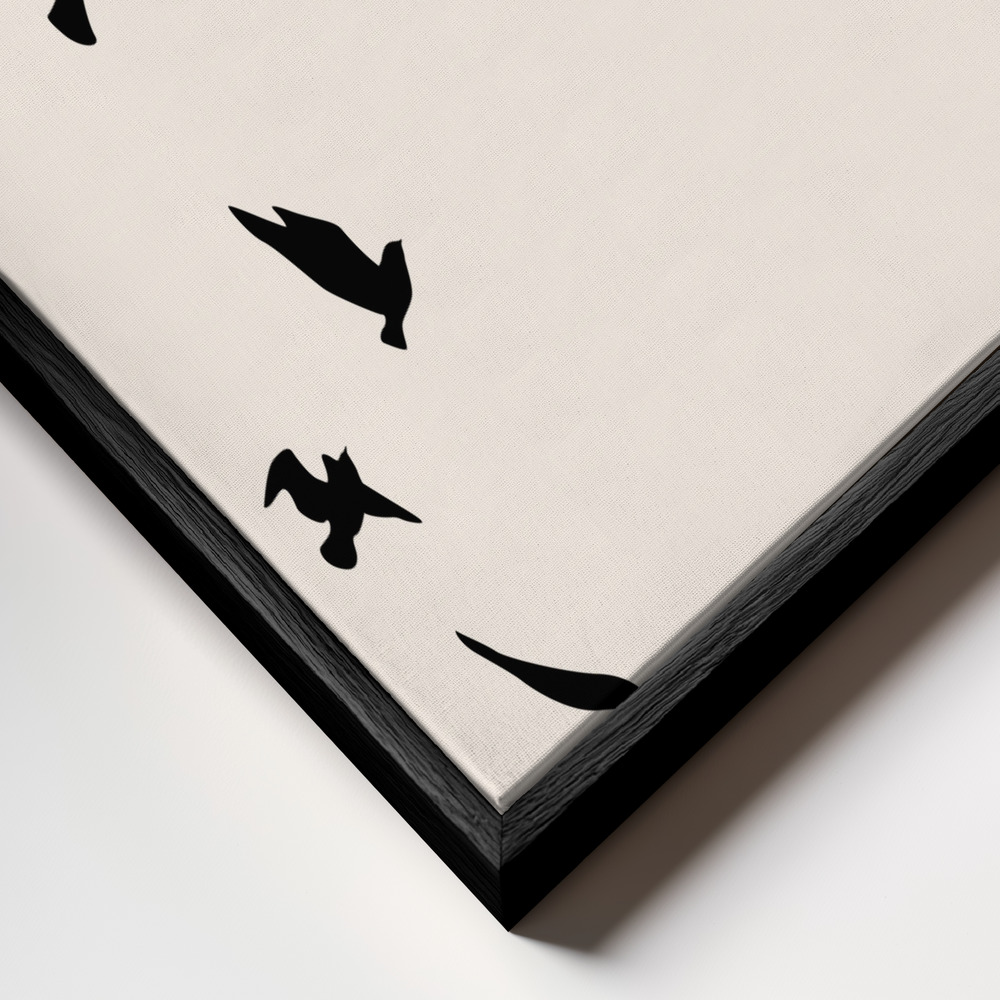 Toile - Dancing In the Sky cadre en gros plan - cadre noir
