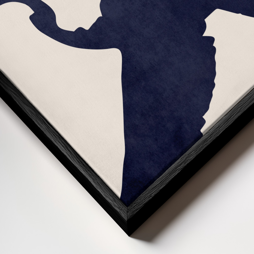 Toile - Crane cadre en gros plan - cadre noir