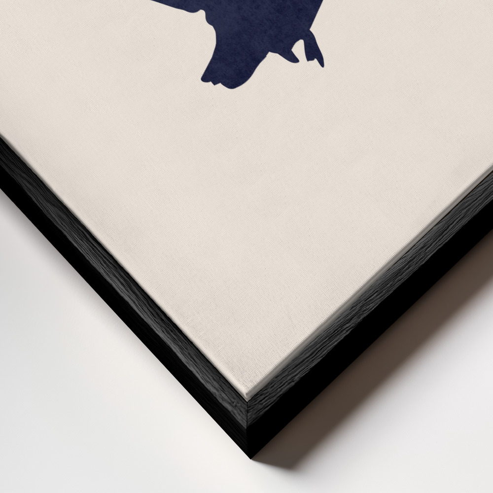 Toile - Seagull cadre en gros plan - cadre noir