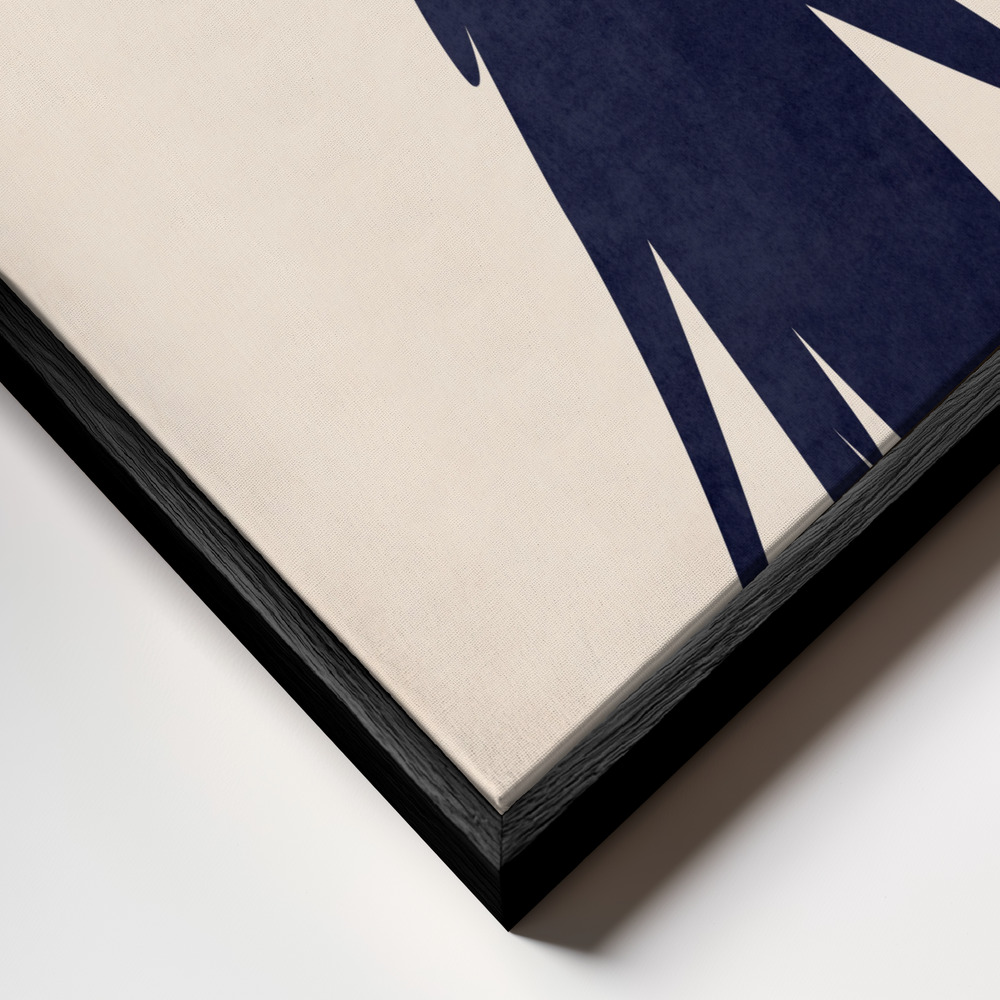 Lienzo - Parrot primer plano del marco - marco negro