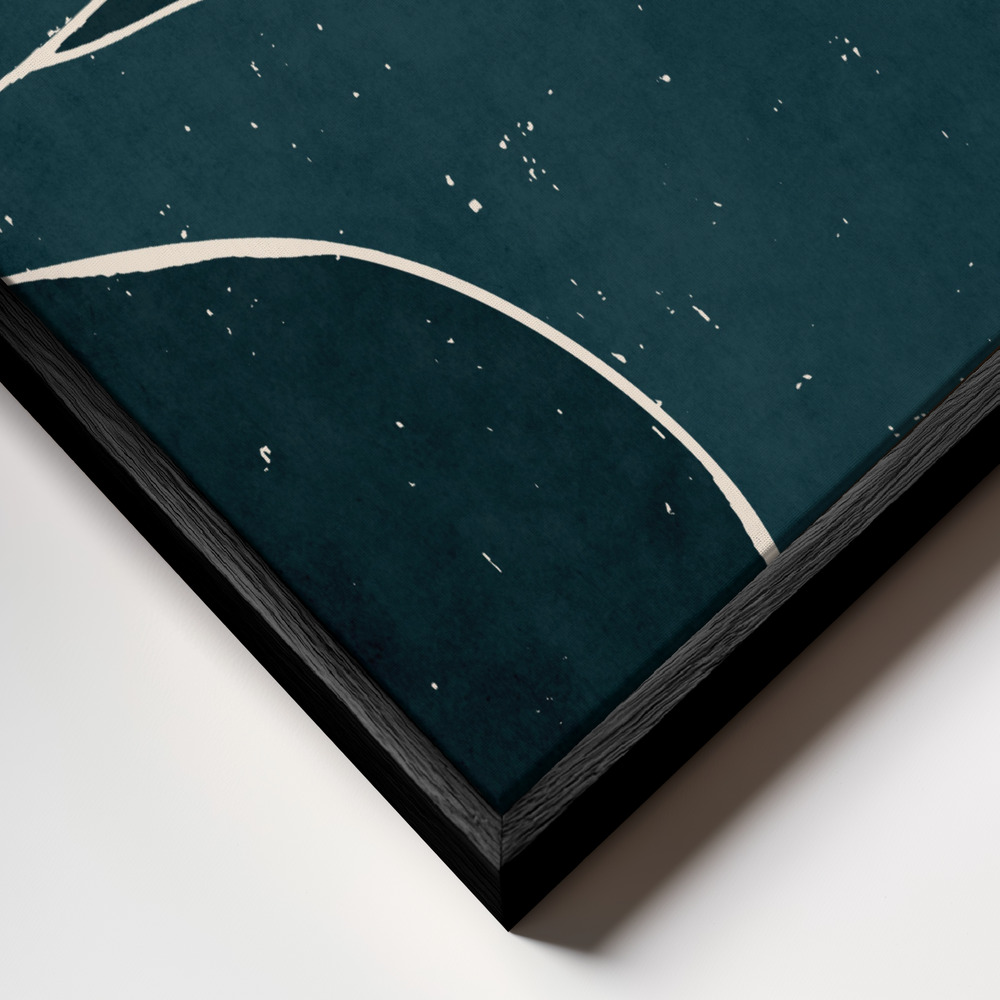 Canvas print - Dancing Seagulls frame close up - black frame