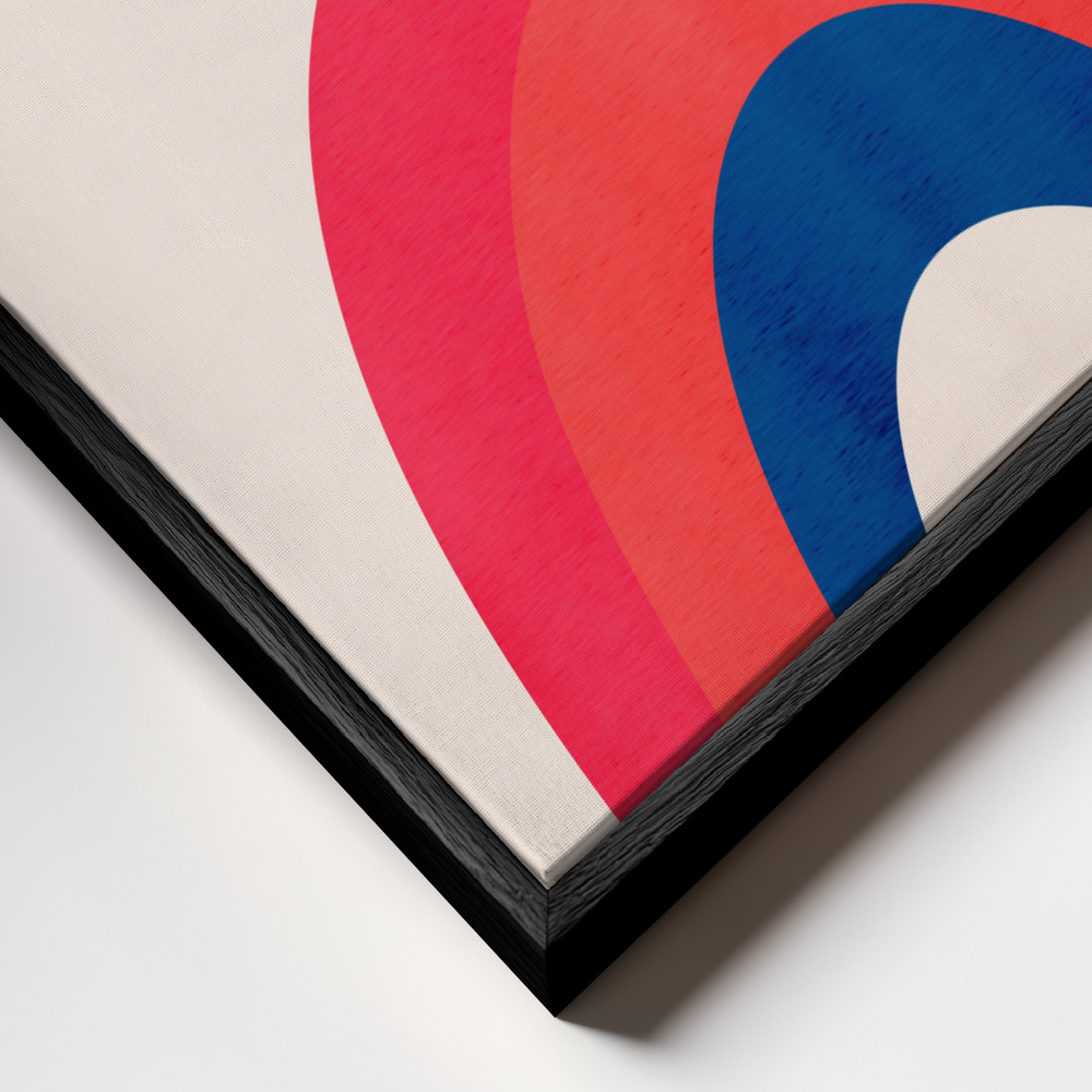 Canvas schilderi - Happy Days! frame close-up - zwart frame