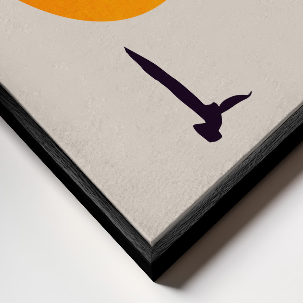 Toile - Birds In the Sky cadre en gros plan - cadre noir