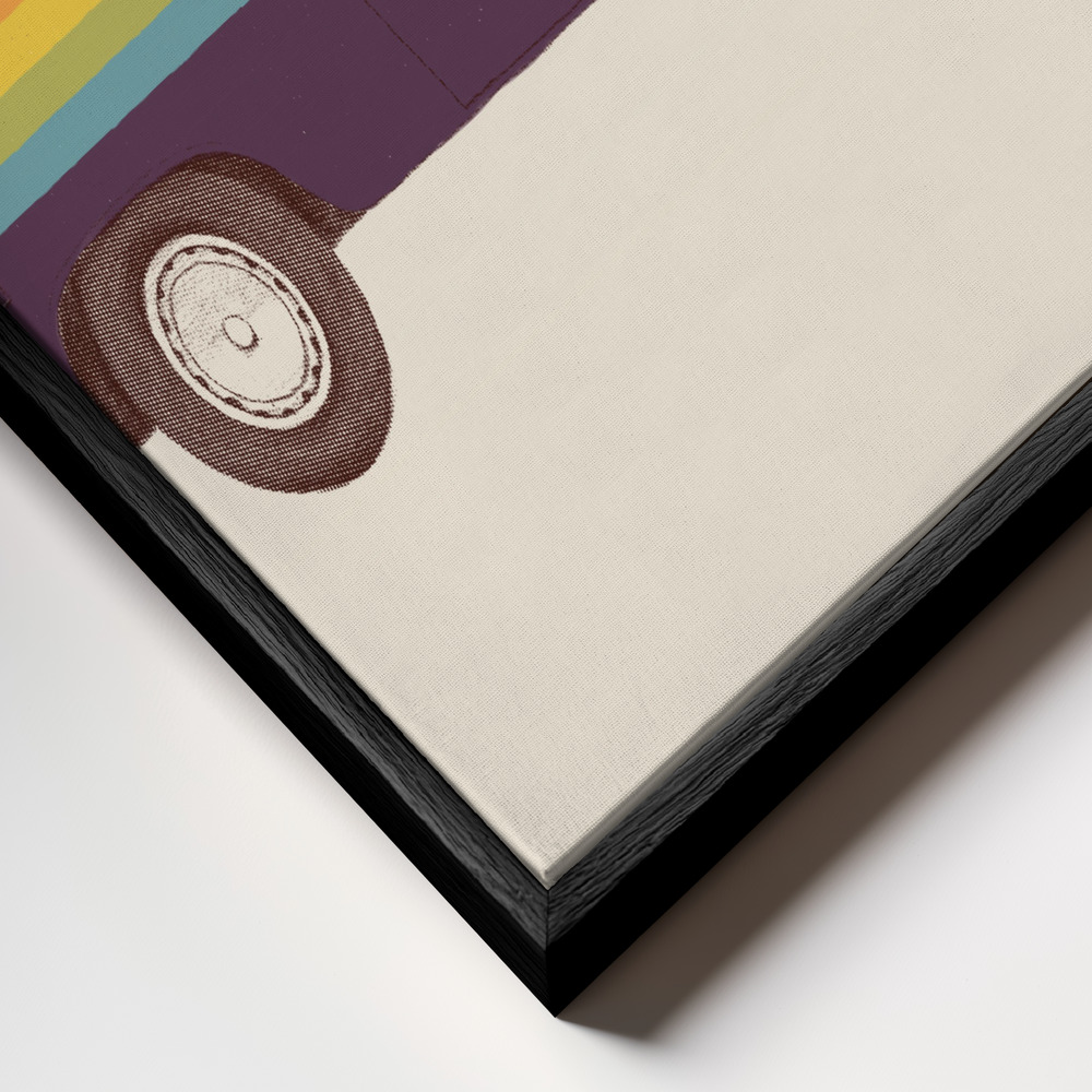 Canvas schilderi - Van Rainbow frame close-up - zwart frame