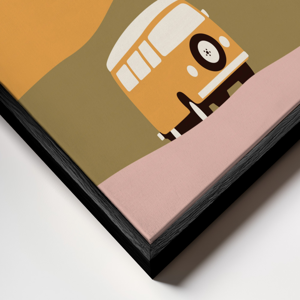 Canvas schilderi - Van Minimal frame close-up - zwart frame