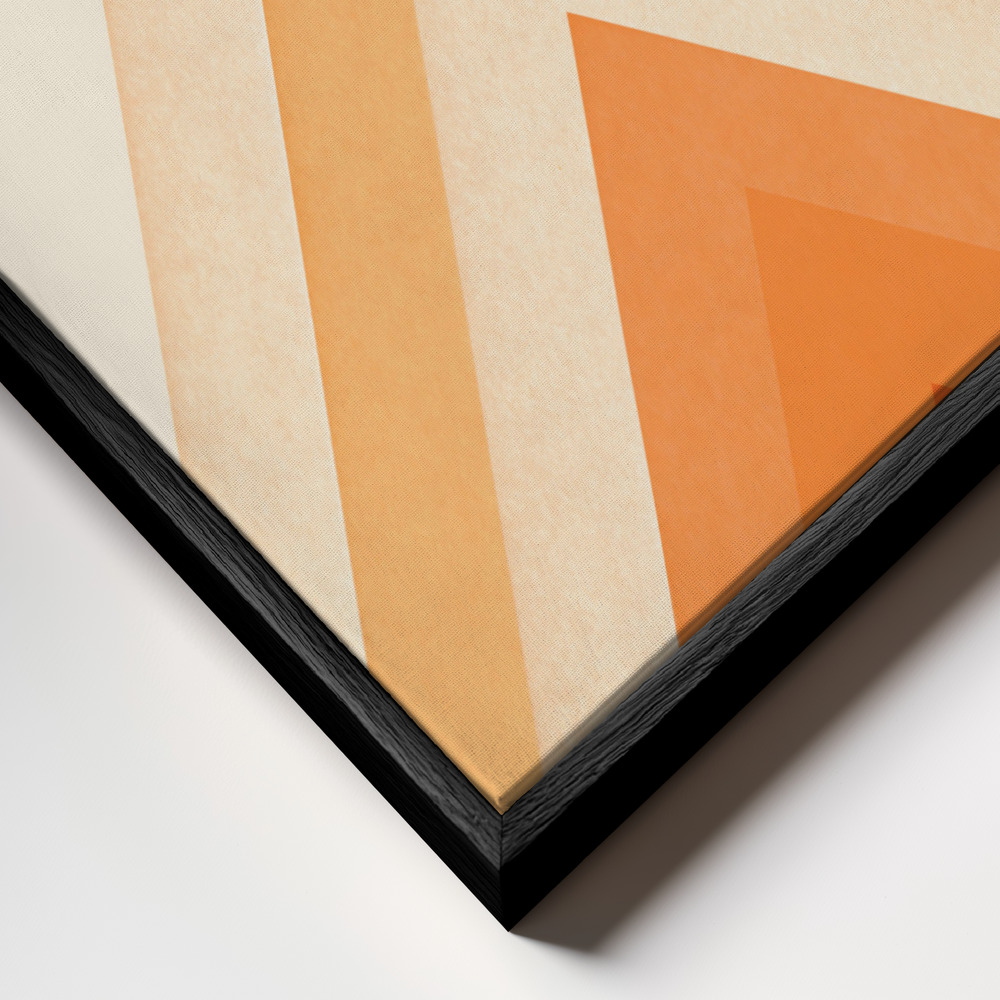 Canvas schilderi - Mountainscape Nº4 frame close-up - zwart frame