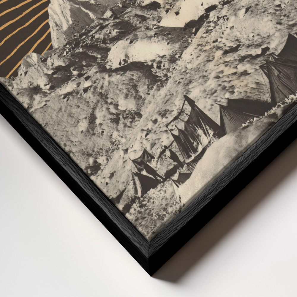 Toile - Mountainscape Nº6 cadre en gros plan - cadre noir