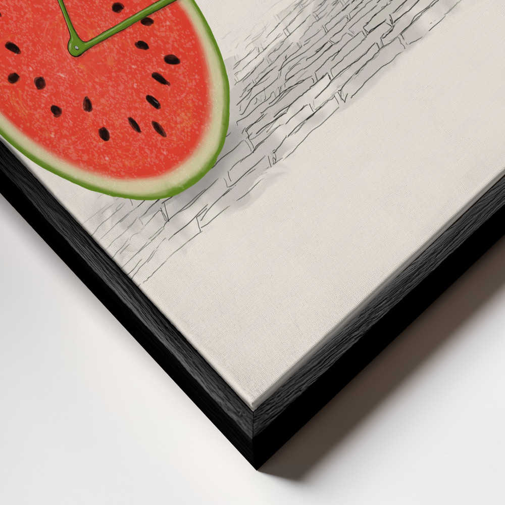 Toile - Juicy cadre en gros plan - cadre noir
